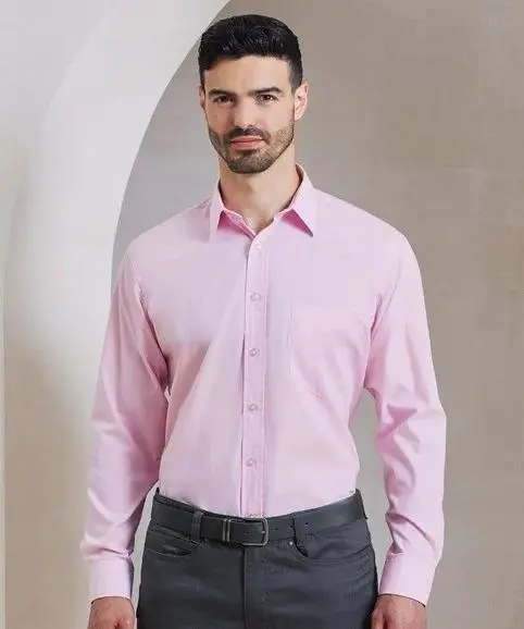 Long sleeve poplin shirt (XS, Red)